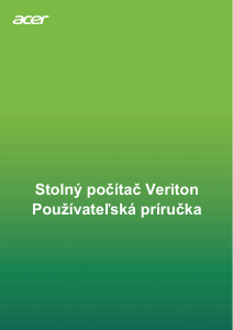 Návod Acer Veriton B450_83 Stolový počítač