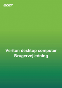 Brugsanvisning Acer Veriton C650_82 Stationær computer