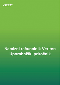 Priročnik Acer Veriton D750_84 Namizni računalnik