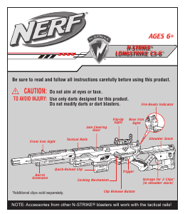 Handleiding Nerf N-Strike LongStrike CS-6 Waterpistool