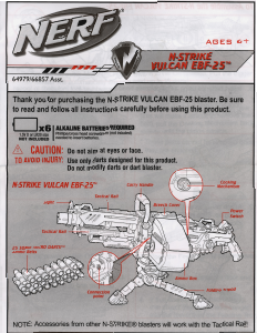 Handleiding Nerf N-Strike Vulcan EBF-25 Waterpistool