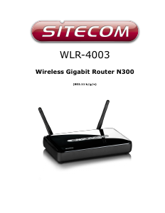 Manual Sitecom WLR-4003 Router