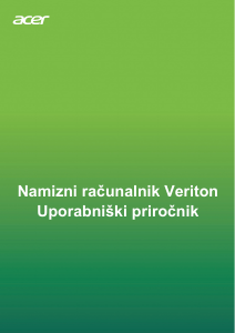 Priročnik Acer Veriton X2665G Namizni računalnik