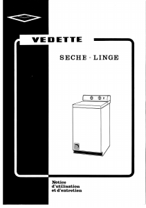 Mode d’emploi Vedette SL642 Sèche-linge