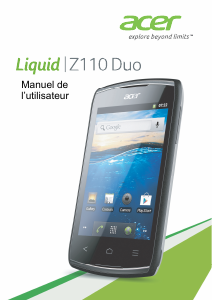 Mode d’emploi Acer Liquid Z110 Duo Téléphone portable