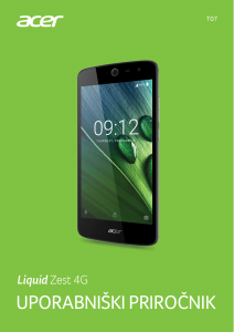 Priročnik Acer Liquid Zest 4G Mobilni telefon