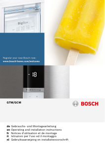Manuale Bosch GCM34AW22N Congelatore