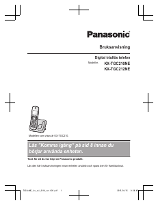 Bruksanvisning Panasonic KX-TGC210NE Trådlös telefon