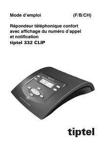 Mode d’emploi Tiptel 332 Clip Répondeur téléphonique