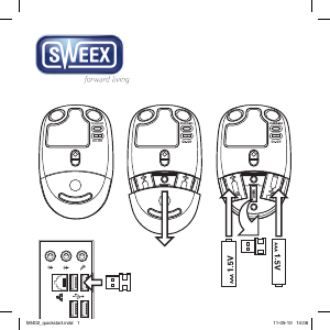 사용 설명서 Sweex MI402 Wireless Silver USB 마우스