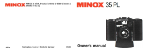 Manual Minox 35 PL Camera