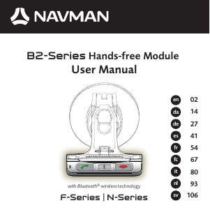 Mode d’emploi Navman B2 Kit mains-libres