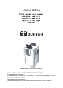 Manuale Sunsun HW-702A Filtro Acquario