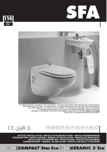 Manual Sanibroyeur SANICOMPACT Star Toilet