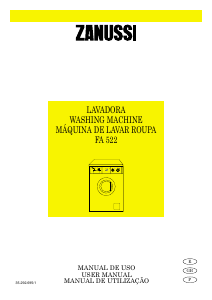 Manual de uso Zanussi FA 522 Lavadora