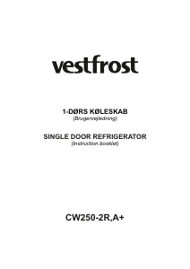 Brugsanvisning Vestfrost CW 250-2R Køleskab