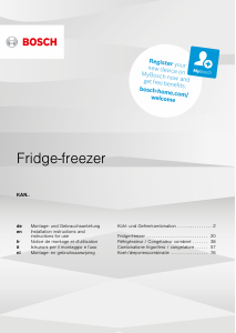 Manuale Bosch KAN93VIFP Frigorifero-congelatore