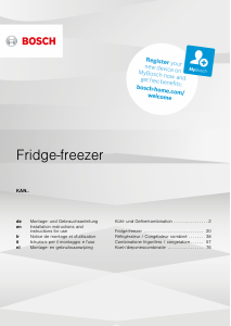 Manual Bosch KAN93VL30N Fridge-Freezer