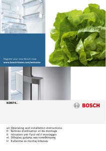 Mode d’emploi Bosch KDD74AL20N Réfrigérateur combiné