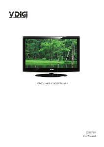 Manual VDigi 22DTV1080PS LCD Television