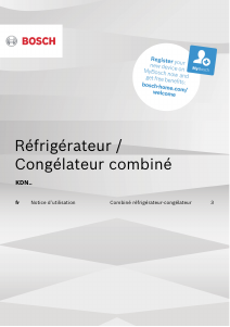 Mode d’emploi Bosch KDN56XIF0N Réfrigérateur combiné