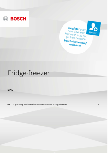 Manual Bosch KDN65VI20N Fridge-Freezer