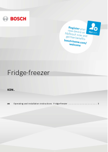 Manual Bosch KDN65VW20N Fridge-Freezer