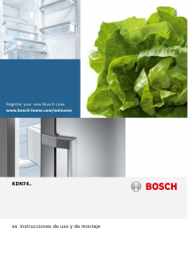 Manual de uso Bosch KDN74AF20N Frigorífico combinado