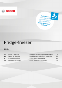 Instrukcja Bosch KGE36EW4P Lodówko-zamrażarka