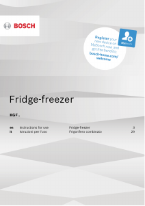Manuale Bosch KGF39PI3OR Frigorifero-congelatore