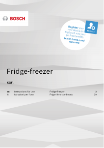 Manual Bosch KGF39PW3OR Fridge-Freezer