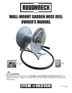 Manual Roughneck 163150 Garden Hose Reel