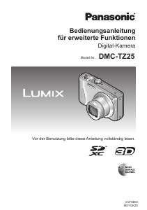 Bedienungsanleitung Panasonic DMC-TZ25 Lumix Digitalkamera