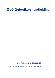 Handleiding Oce Arizona 318 GL Printer