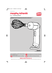 Manual Morphy Richards 48405 Hand Mixer