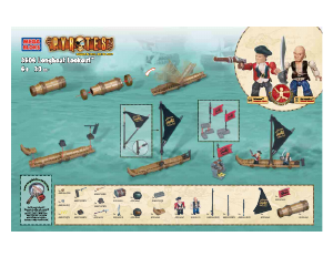 Handleiding Mega Bloks set 3606 Pyrates Verkenningsboot