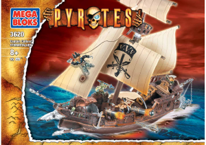 Manuale Mega Bloks set 3620 Pyrates Nave pirata Captain Cutlass