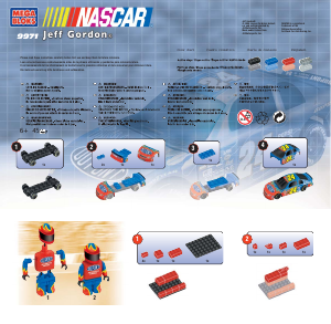 Handleiding Mega Bloks set 9971 Nascar Jeff Gordon