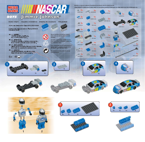 Mode d’emploi Mega Bloks set 9973 Nascar Jimmie Johnson