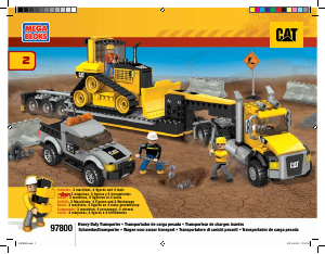 Manual Mega Bloks set 97800 Caterpillar Heavy duty transporter