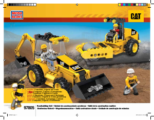 Manual de uso Mega Bloks set 97805 Caterpillar Excavadora y apisonadora