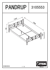 Handleiding JYSK Pandrup (140x200) Bedframe