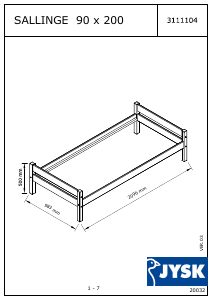 Kullanım kılavuzu JYSK Price Star (90x200) Karyola