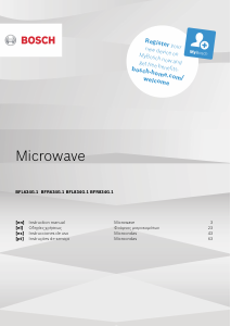 Manual Bosch BFL834GC1 Microwave