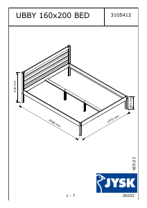 Manuale JYSK Ubby (160x200) Struttura letto