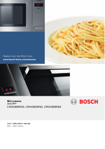 Manual Bosch CMA585MS0 Microwave