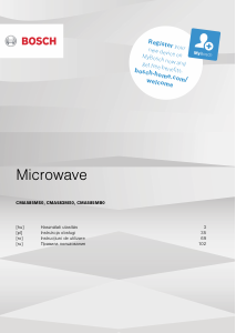 Bedienungsanleitung Bosch CMA585MS0 Mikrowelle
