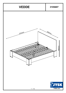 Hướng dẫn sử dụng JYSK Vedde (160x200) Khung giường