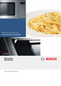 Manual de uso Bosch HBC84H501 Microondas