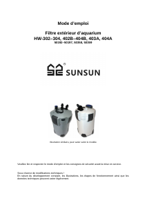 Mode d’emploi Sunsun HW-404B Filtre aquarium